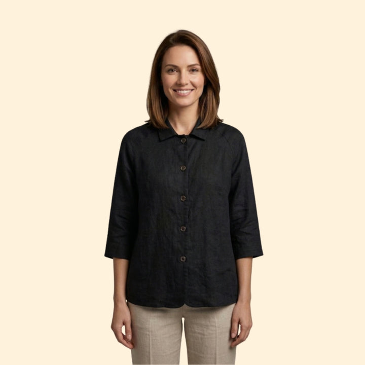 Women’s Light Jacket with Pointed Spread Collar