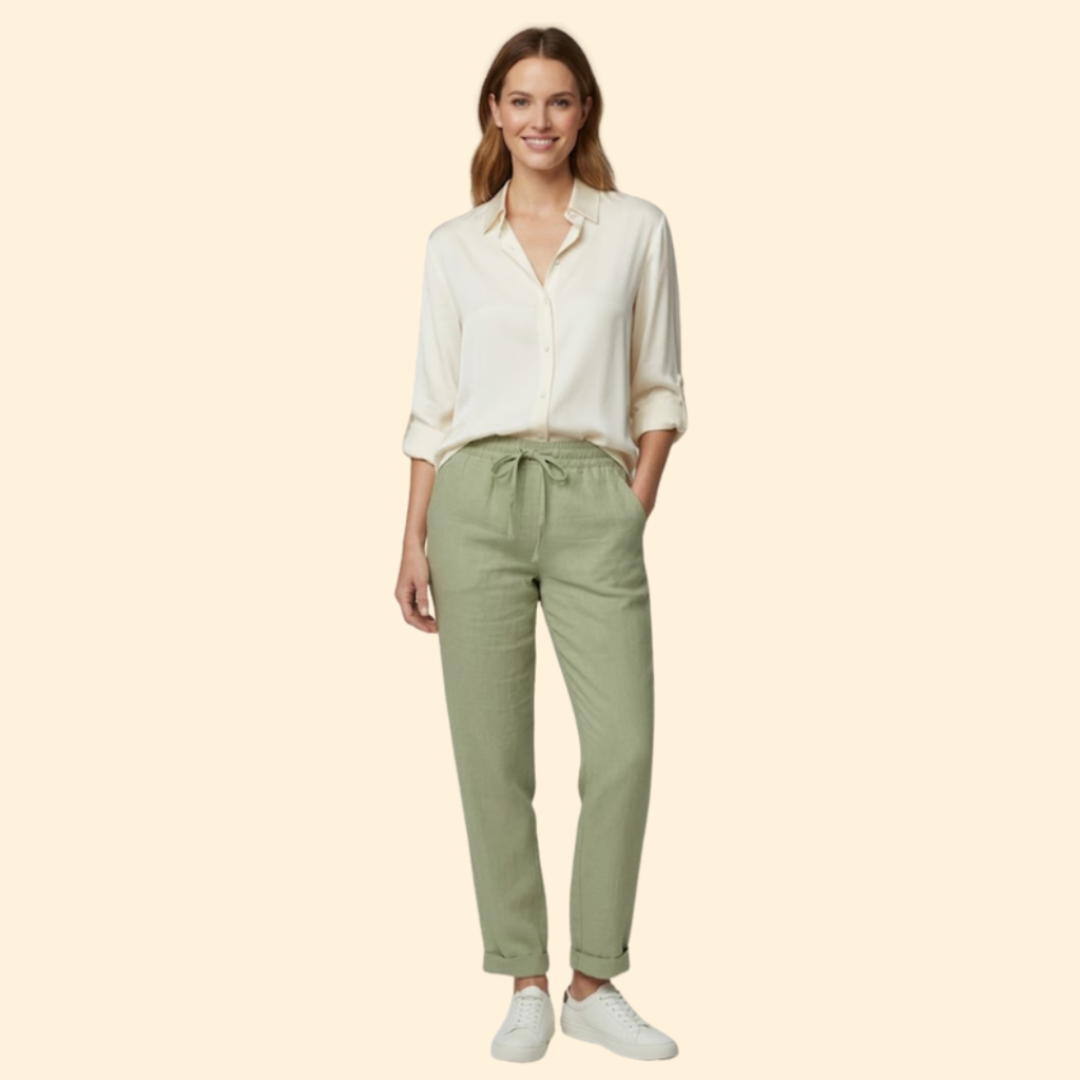 Women’s Lightweight Pants with Stretch Waistband