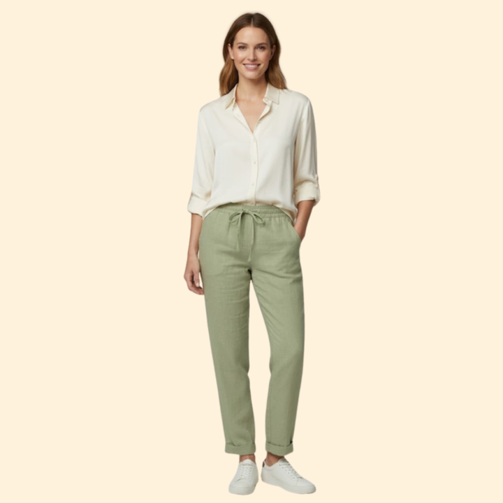 Women’s Lightweight Pants with Stretch Waistband