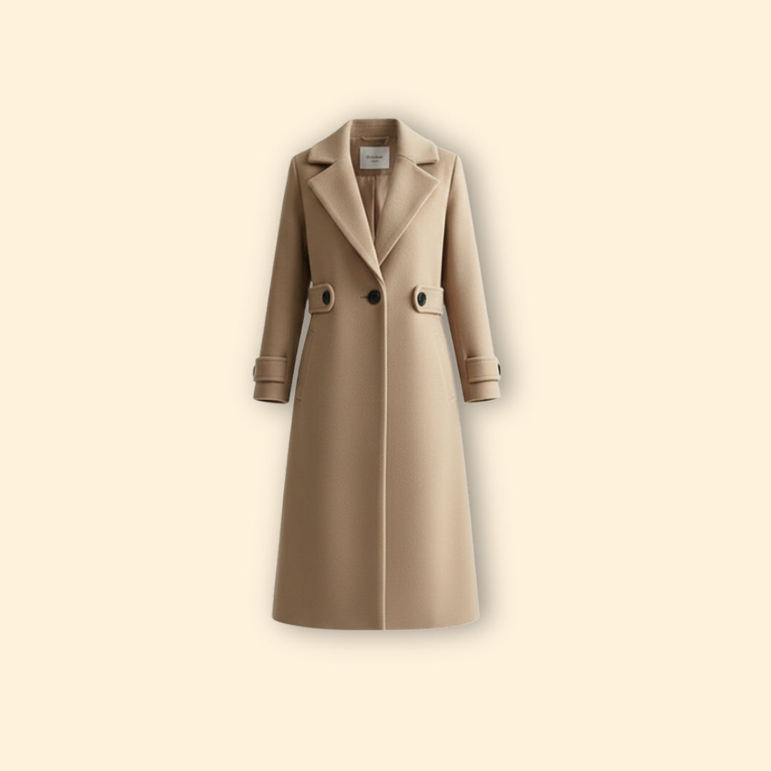 Women’s Long Coat Notched Lapels