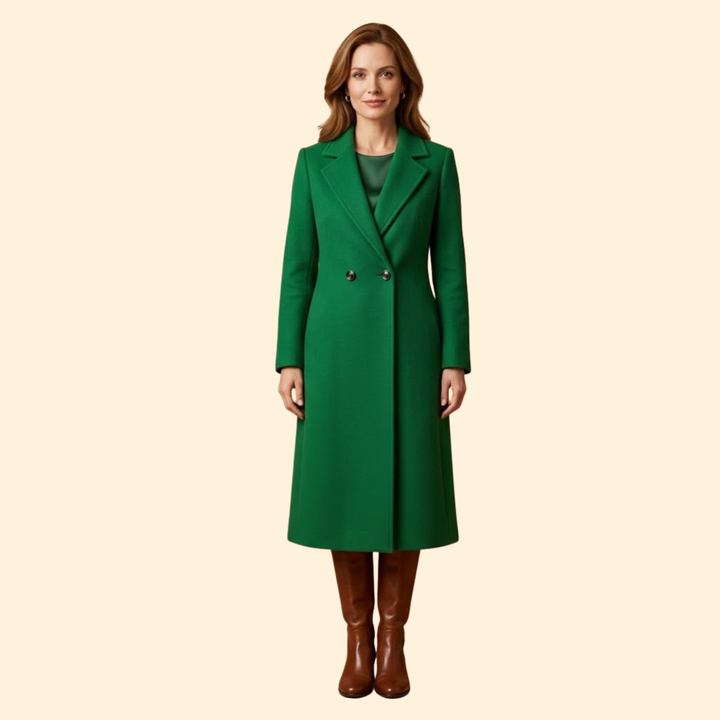 Women's Tailored Coat with Buttons