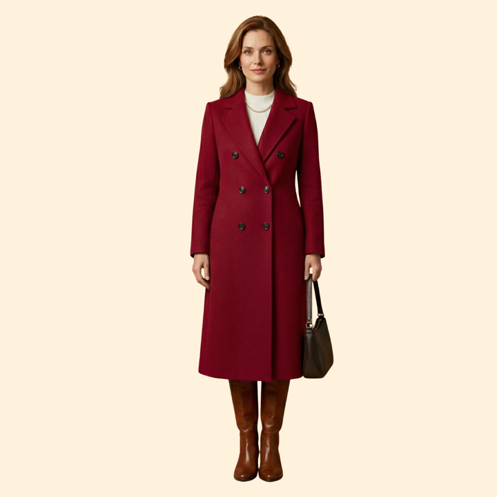 Women's Tailored Coat with Buttons