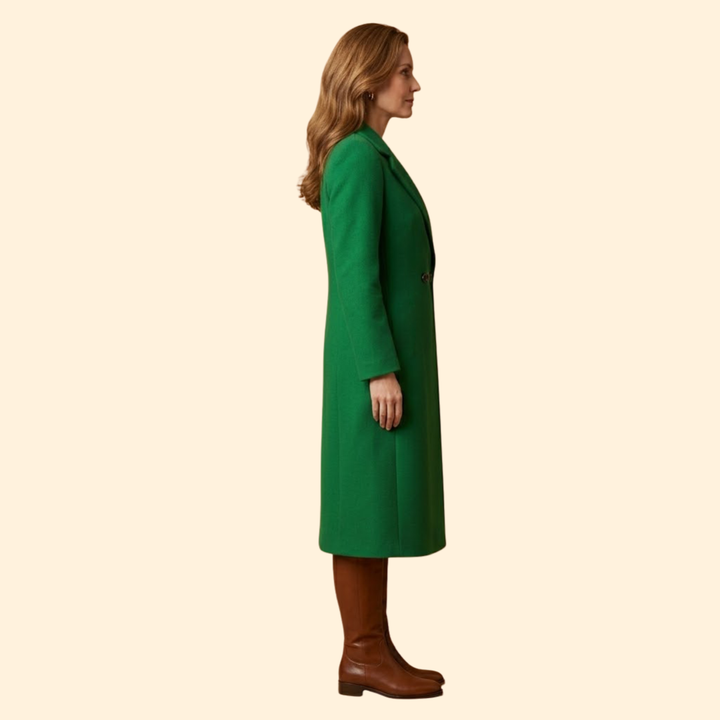 Women's Tailored Coat with Buttons