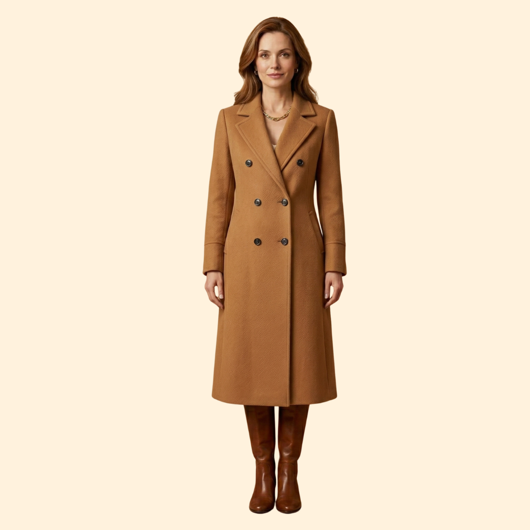 Women's Tailored Coat with Buttons