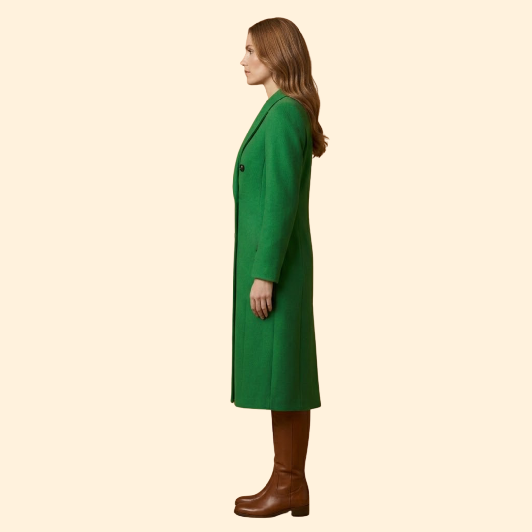 Women's Tailored Coat with Buttons