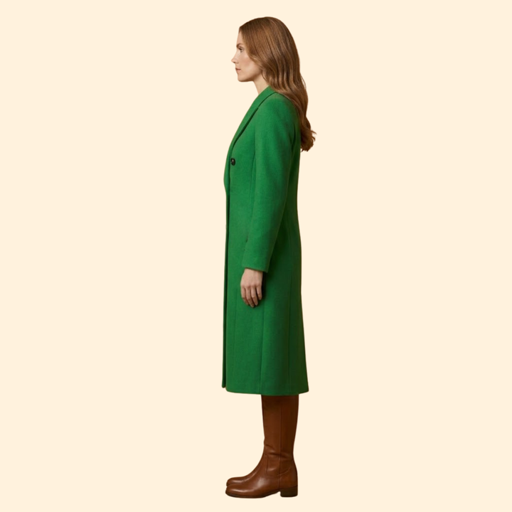 Women's Tailored Coat with Buttons