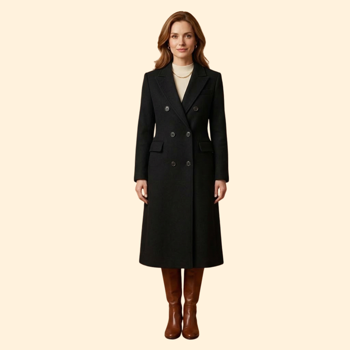 Women's Tailored Coat with Buttons