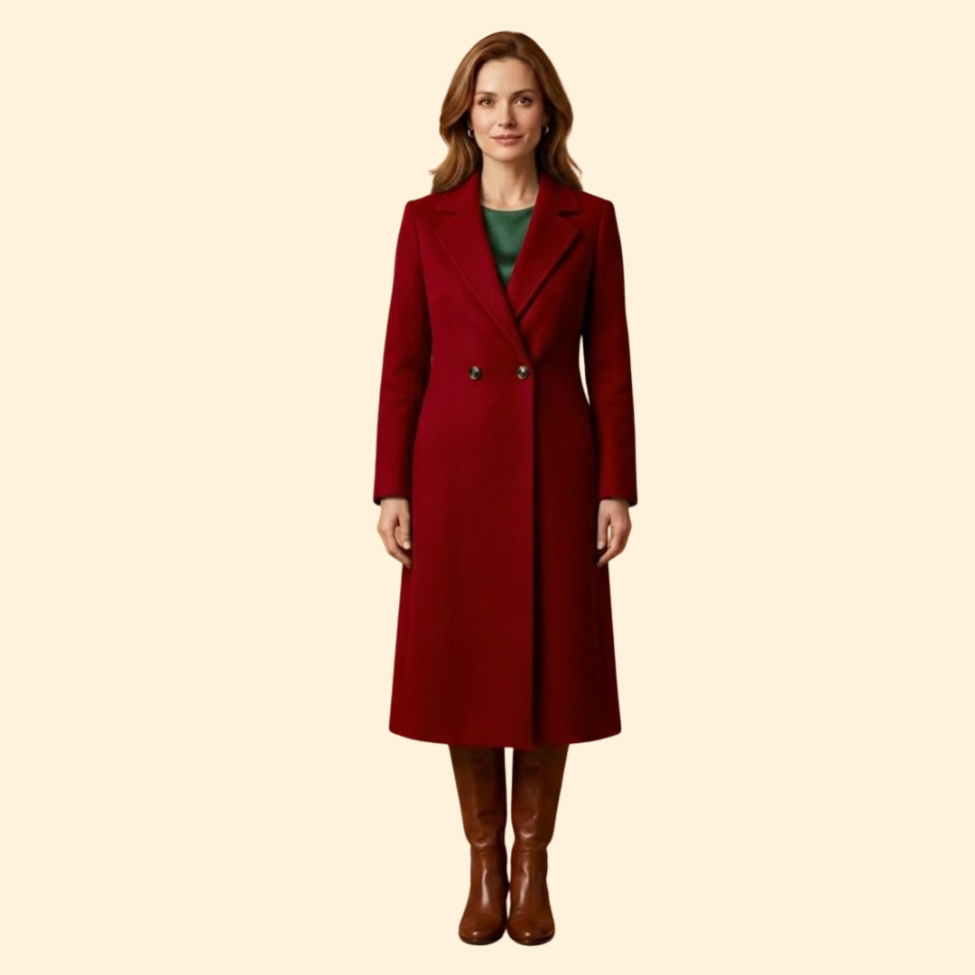 Women's Tailored Coat with Buttons