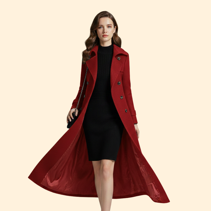 Women’s Long Coat with Shawl Collar