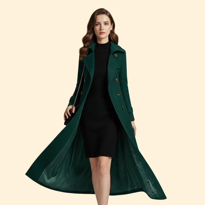 Women’s Long Coat with Shawl Collar