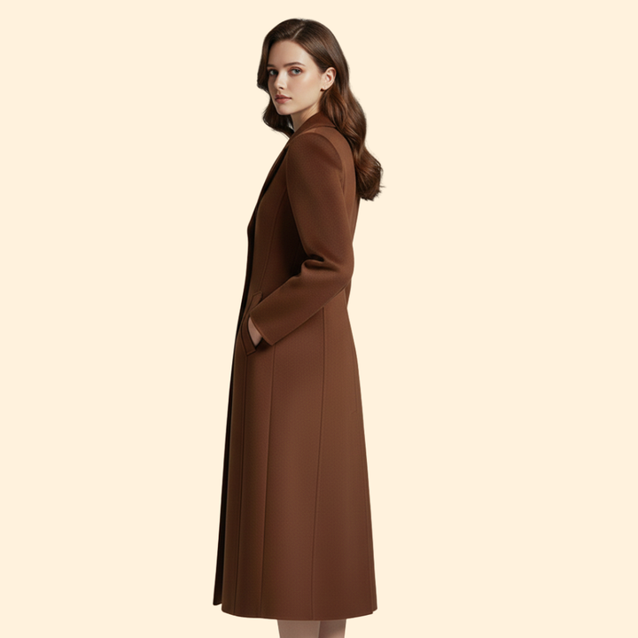 Women’s Long Coat with Shawl Collar
