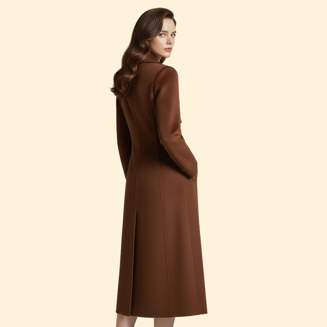 Women’s Long Coat with Shawl Collar