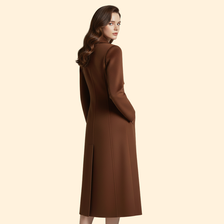 Women’s Long Coat with Shawl Collar