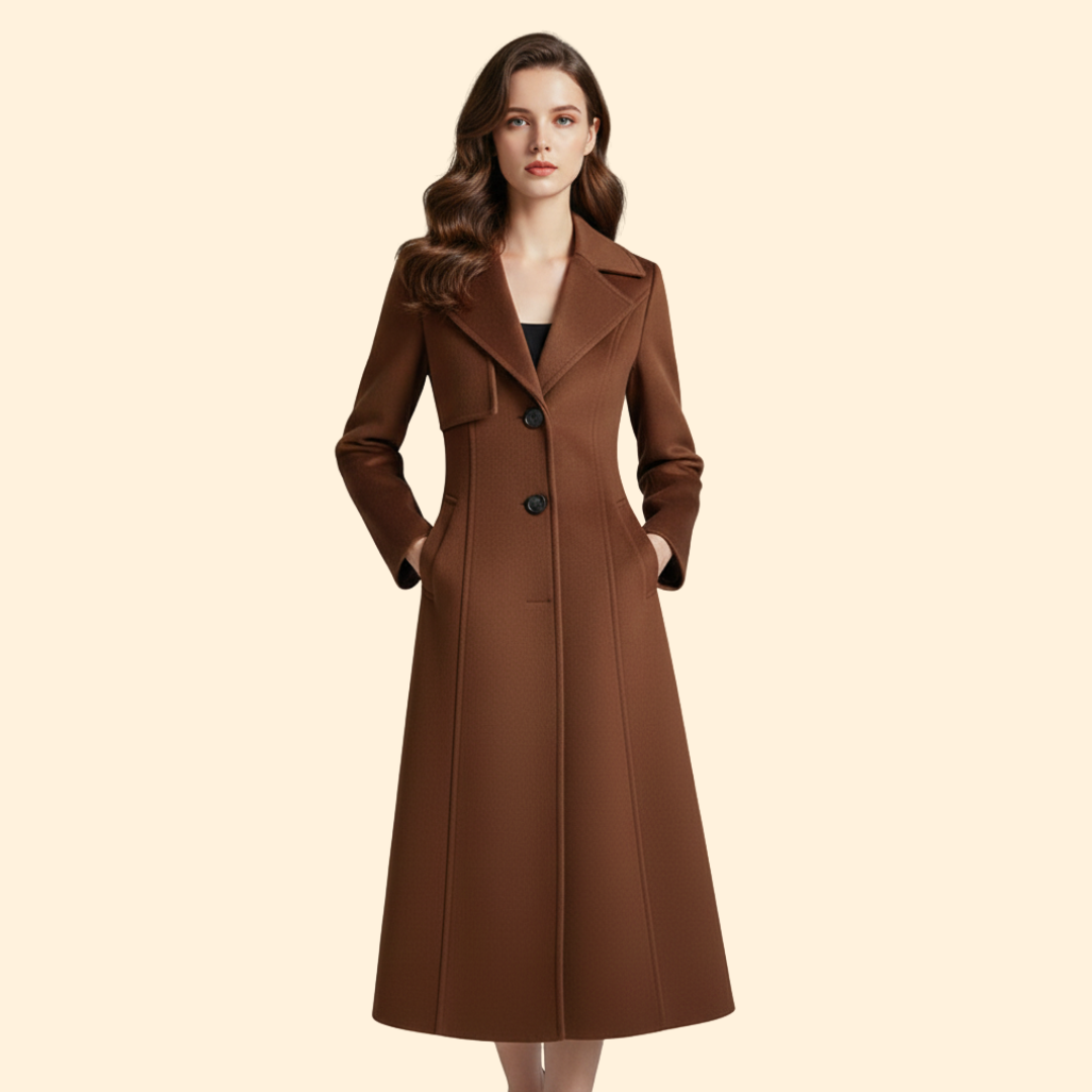 Women’s Long Coat with Shawl Collar