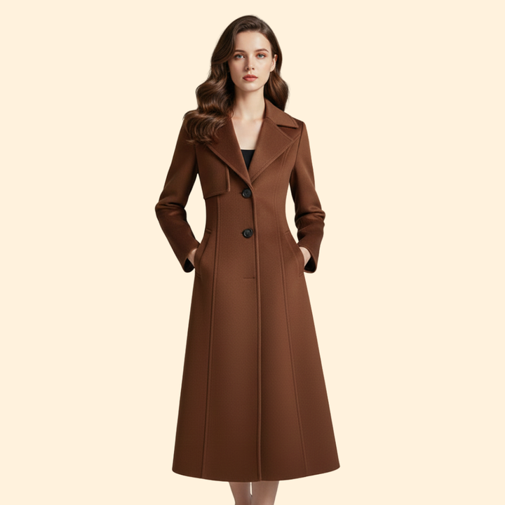 Women’s Long Coat with Shawl Collar