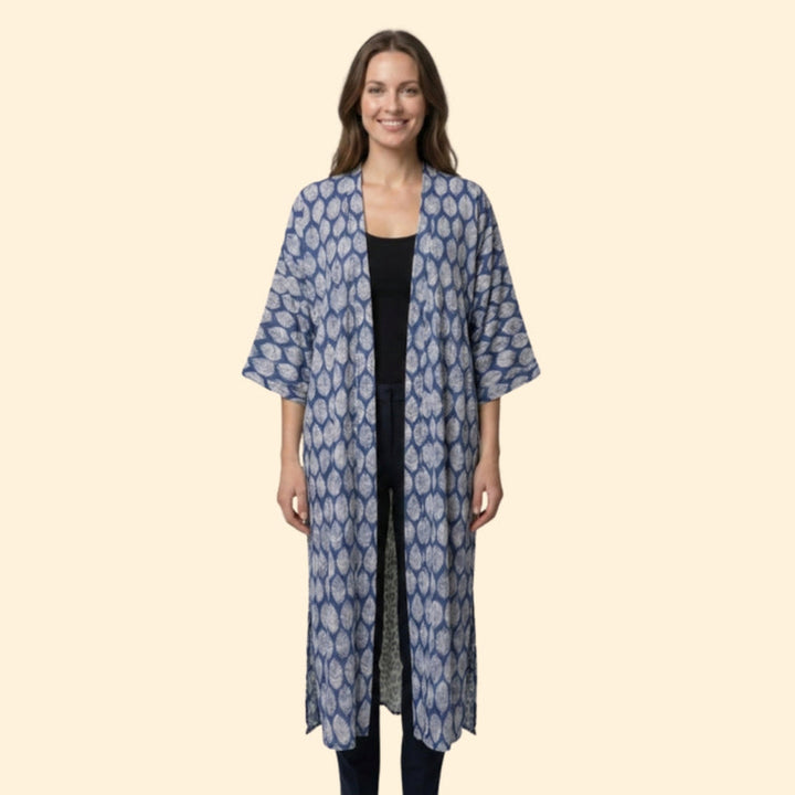 Women’s Long Cover Up Dress with Open Front