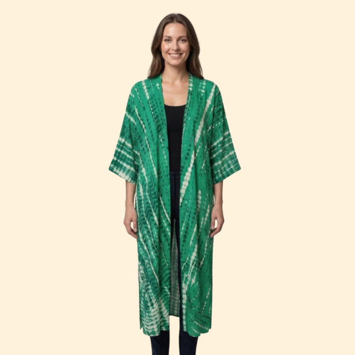Women’s Long Cover Up Dress with Open Front