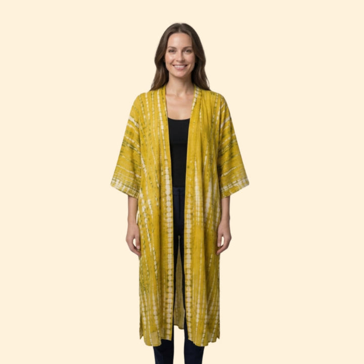 Women’s Long Cover Up Dress with Open Front