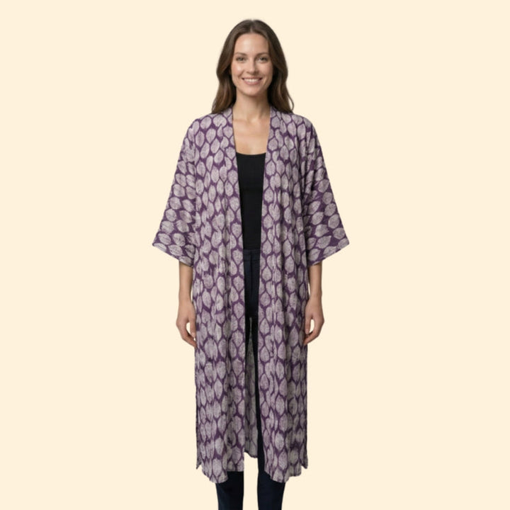 Women’s Long Cover Up Dress with Open Front