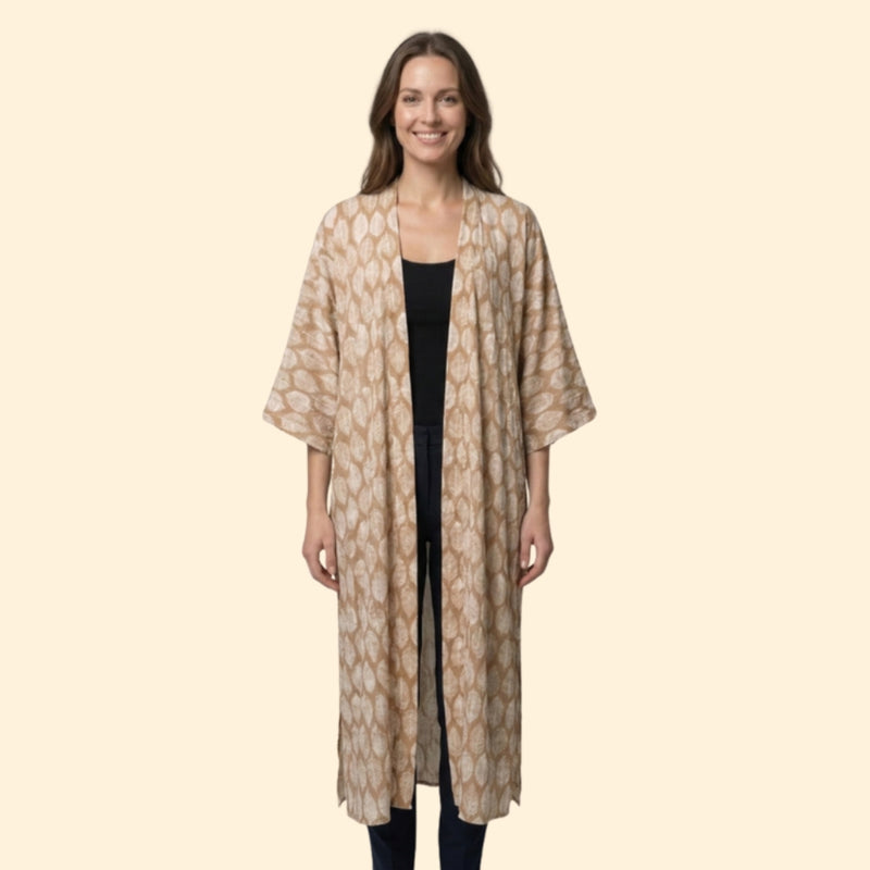 Women’s Long Cover Up Dress with Open Front