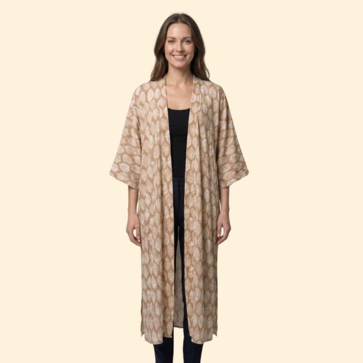 Women’s Long Cover Up Dress with Open Front