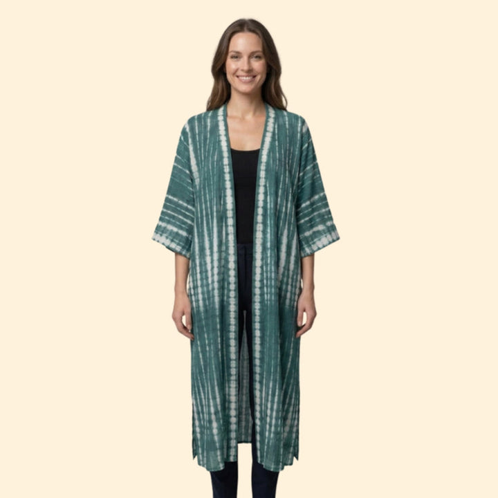 Women’s Long Cover Up Dress with Open Front