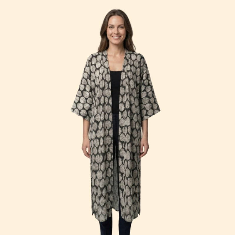 Women’s Long Cover Up Dress with Open Front