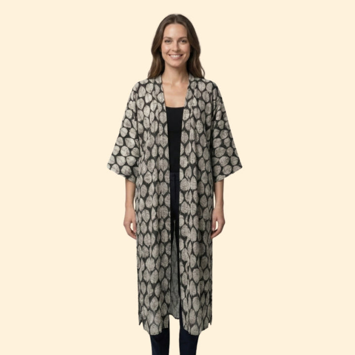 Women’s Long Cover Up Dress with Open Front