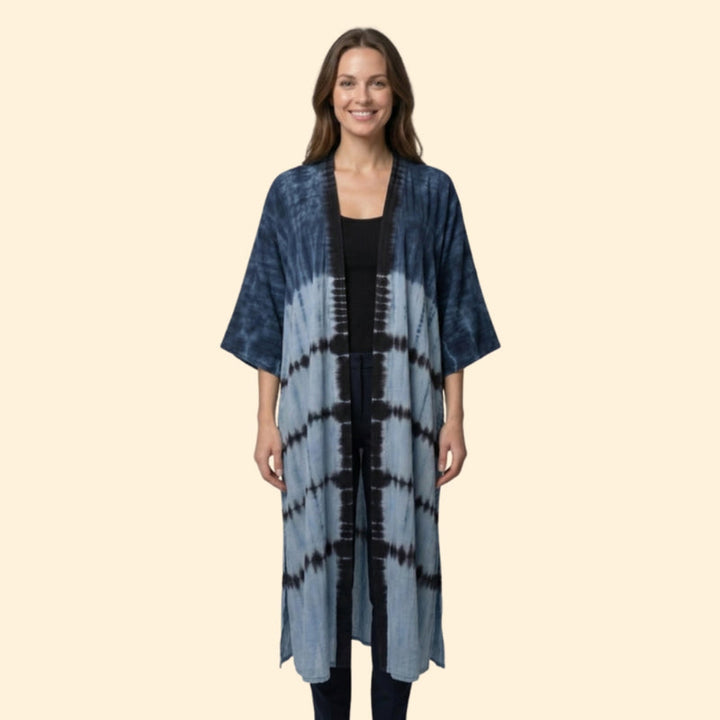 Women’s Long Cover Up Dress with Open Front