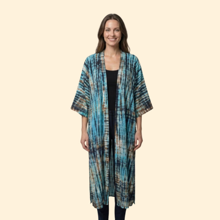 Women’s Long Cover Up Dress with Open Front