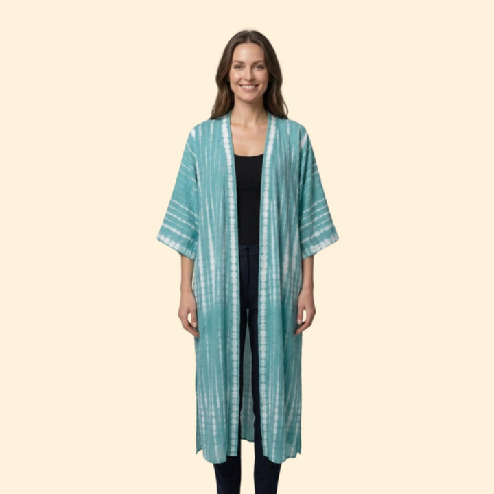 Women’s Long Cover Up Dress with Open Front