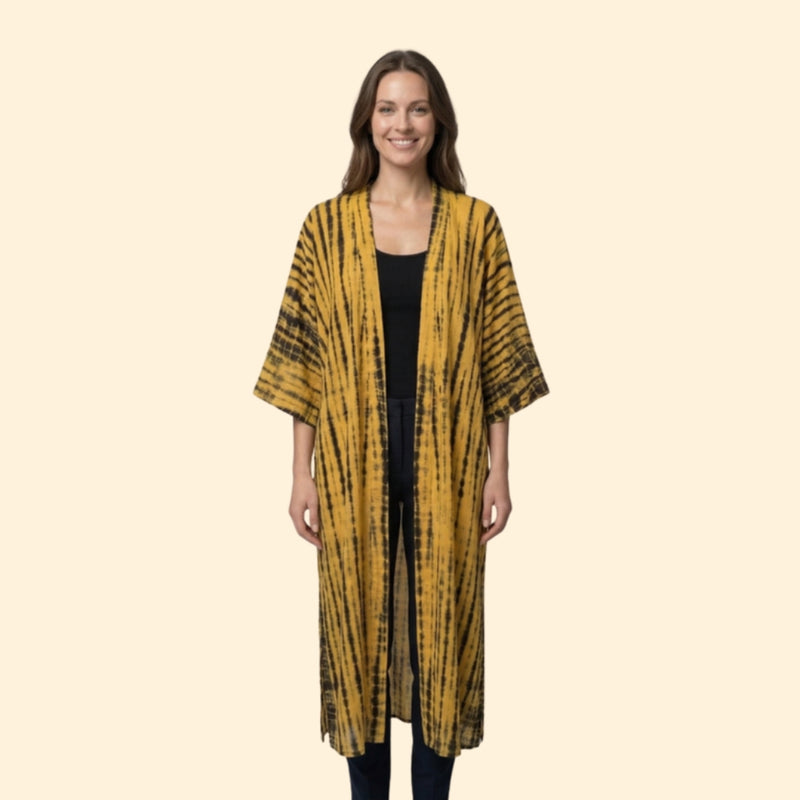 Women’s Long Cover Up Dress with Open Front