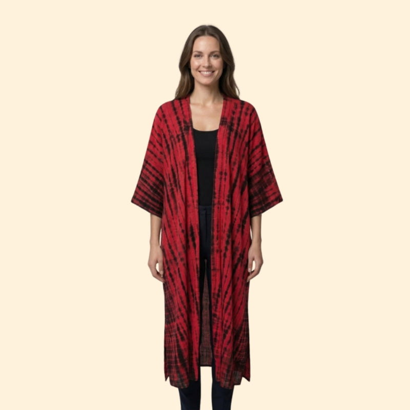 Women’s Long Cover Up Dress with Open Front