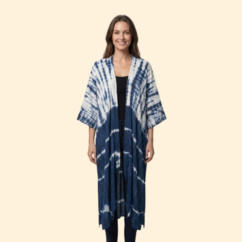 Women’s Long Cover Up Dress with Open Front