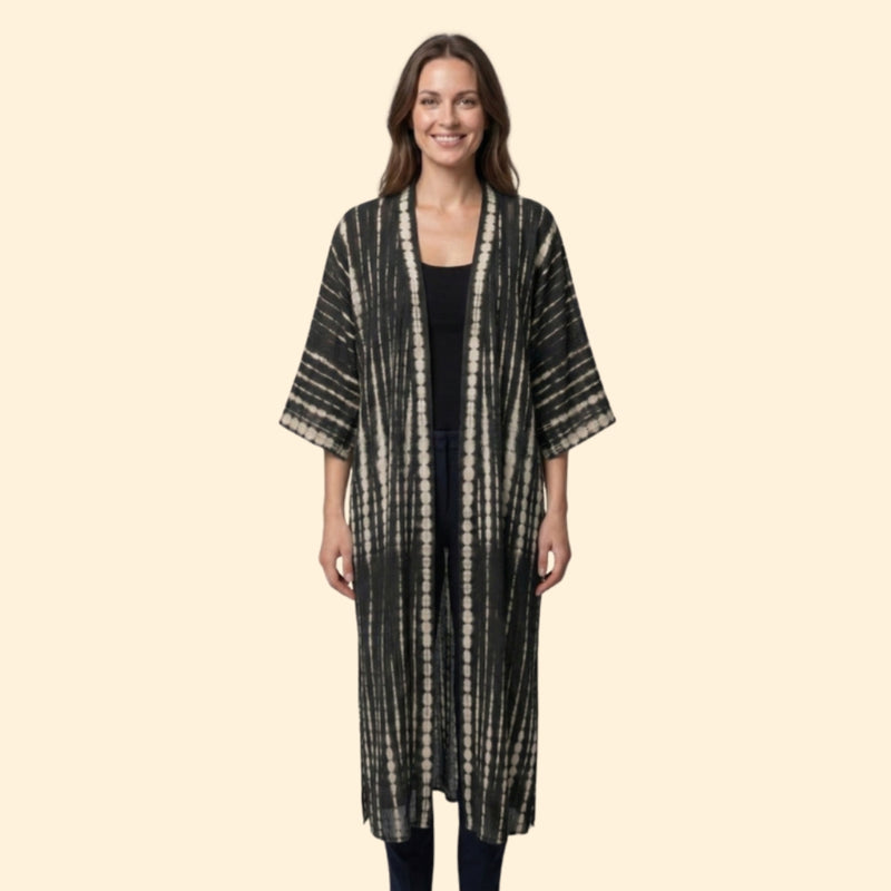 Women’s Long Cover Up Dress with Open Front