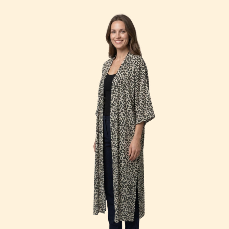 Women’s Long Cover Up Dress with Open Front