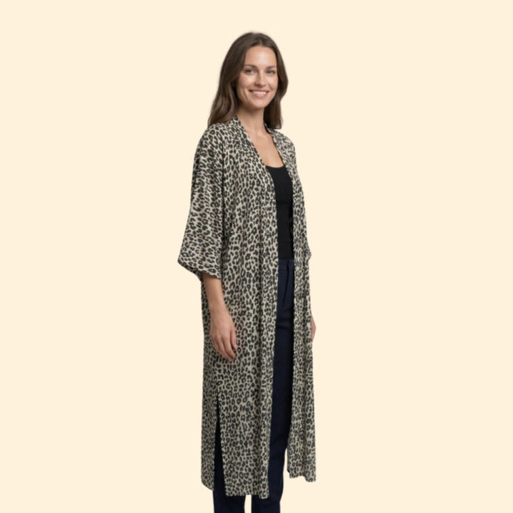 Women’s Long Cover Up Dress with Open Front