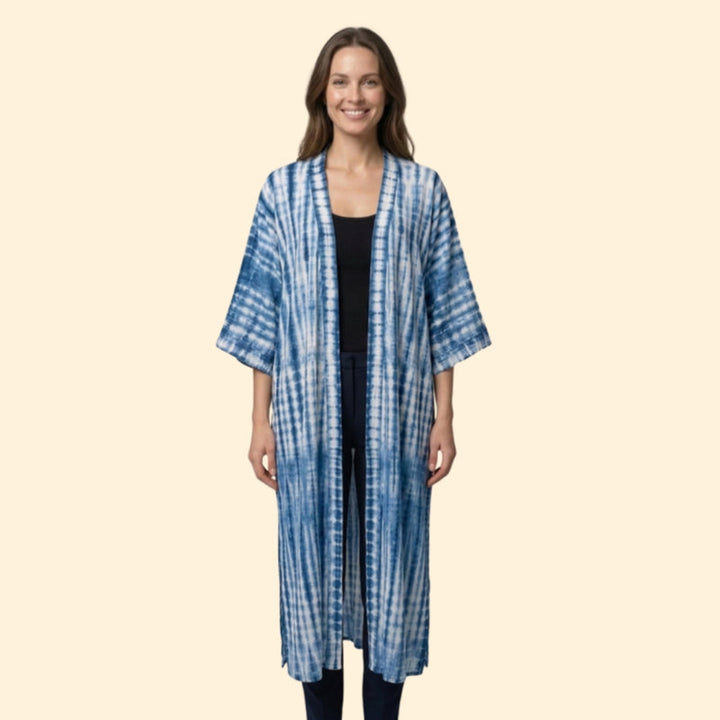 Women’s Long Cover Up Dress with Open Front