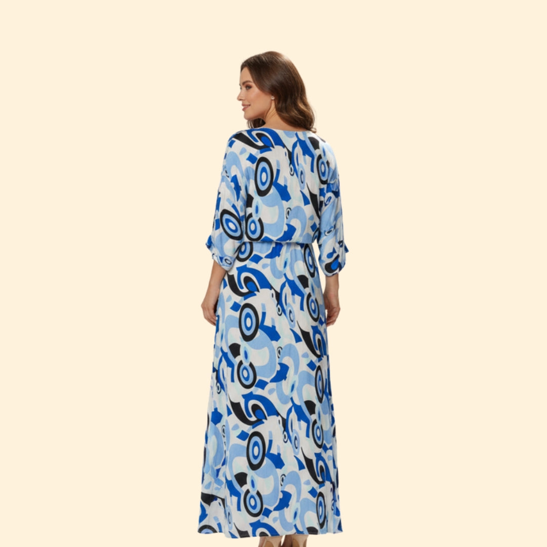 Women’s Long Dress with Belted Waist
