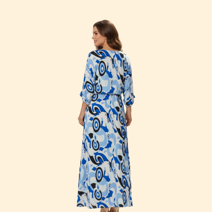 Women’s Long Dress with Belted Waist