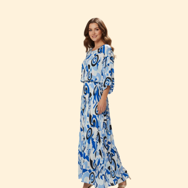 Women’s Long Dress with Belted Waist