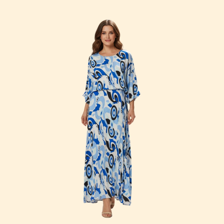 Women’s Long Dress with Belted Waist