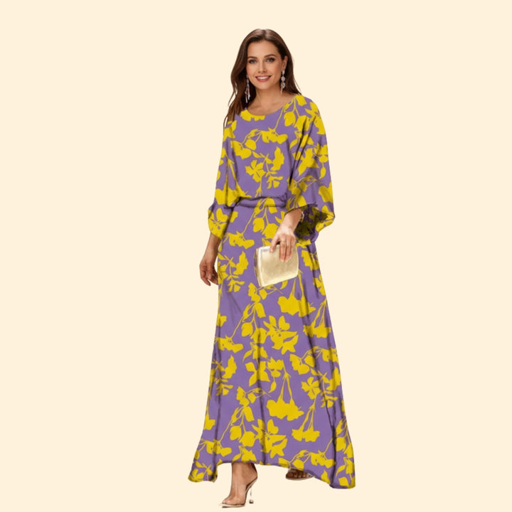Women’s Long Dress with Belted Waist