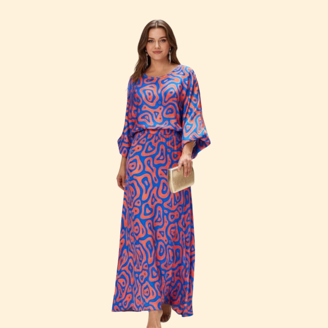 Women’s Long Dress with Belted Waist