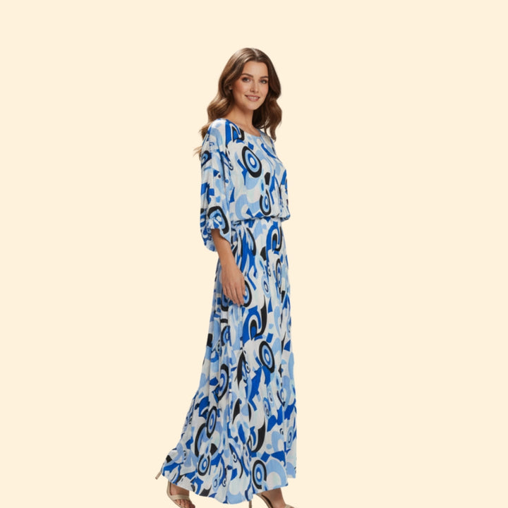 Women’s Long Dress with Belted Waist