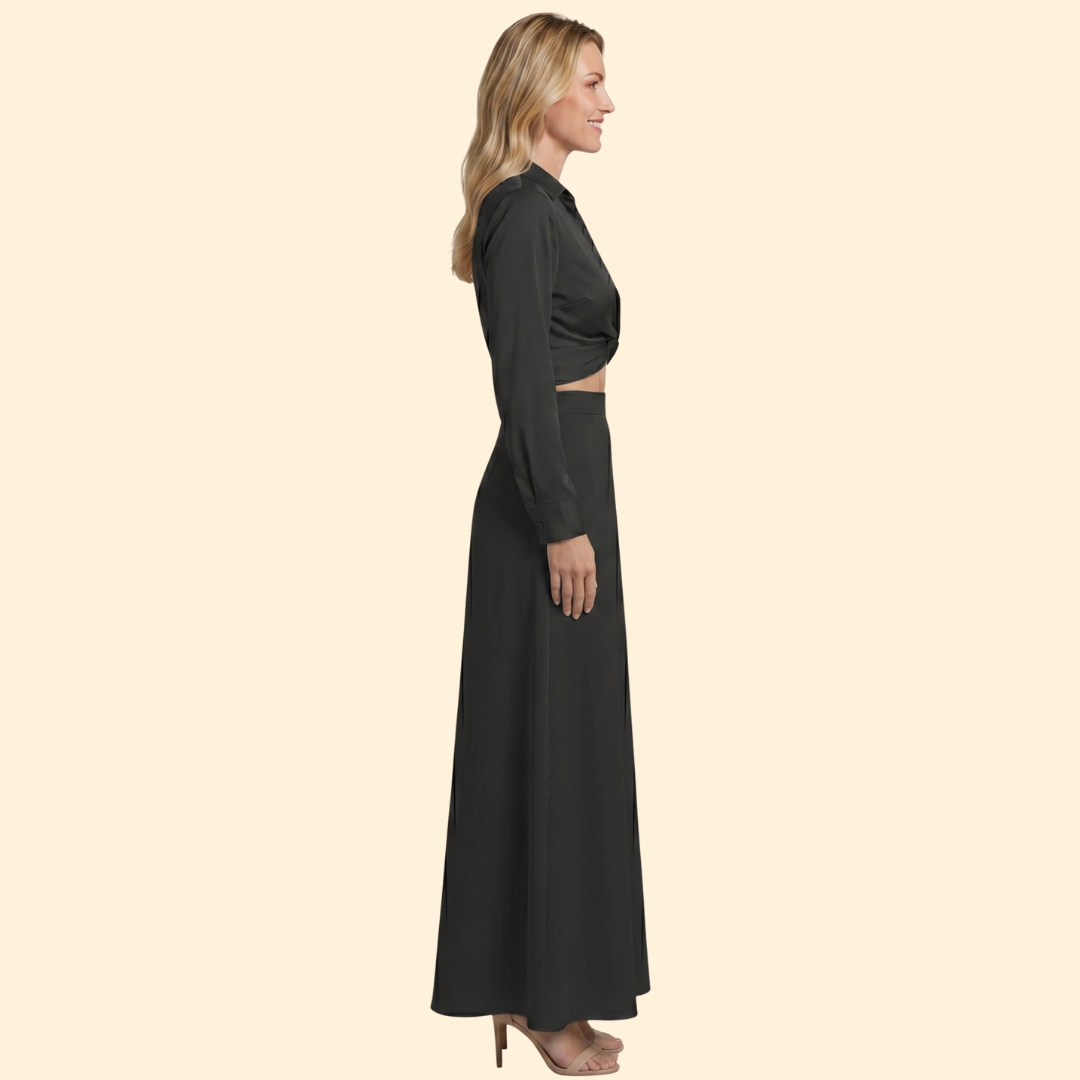 Women’s Long Skirt and Crop Top Set