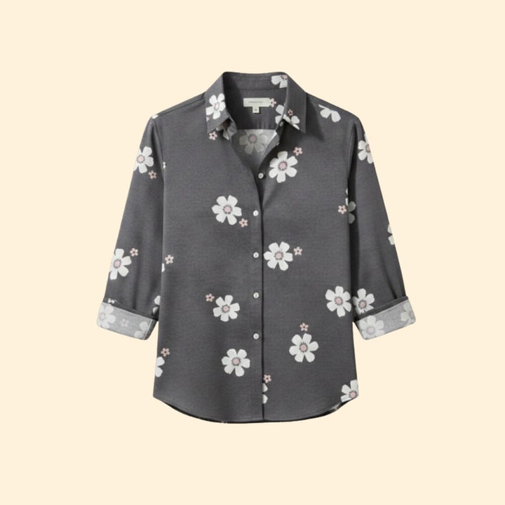 Women’s Long Sleeve Blouse with Floral Print
