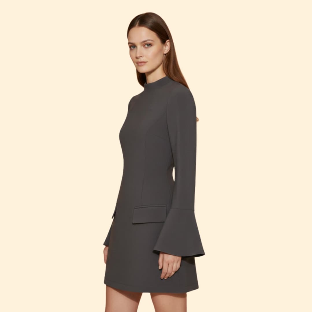 Women's Long Sleeve Dress Stand Collar