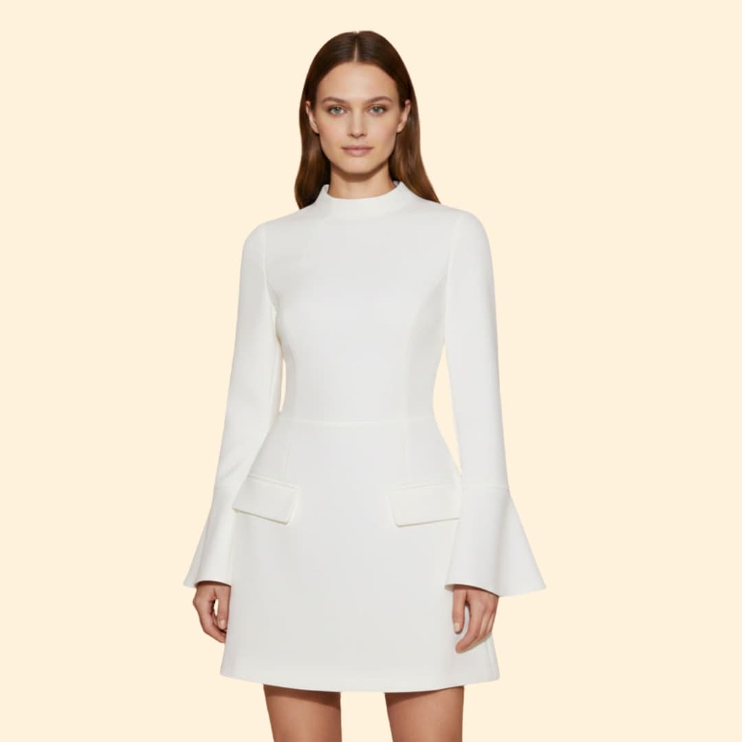 Women's Long Sleeve Dress Stand Collar