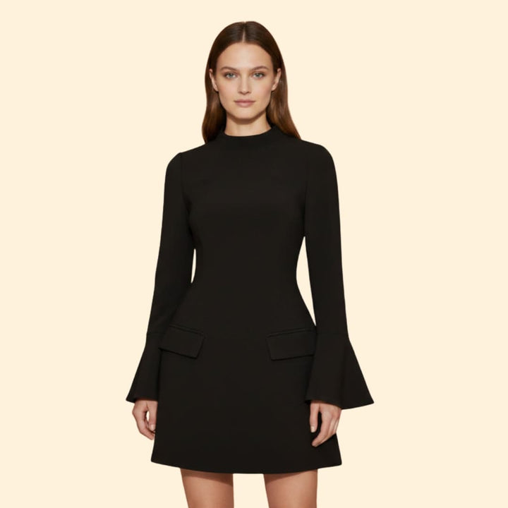 Women's Long Sleeve Dress Stand Collar